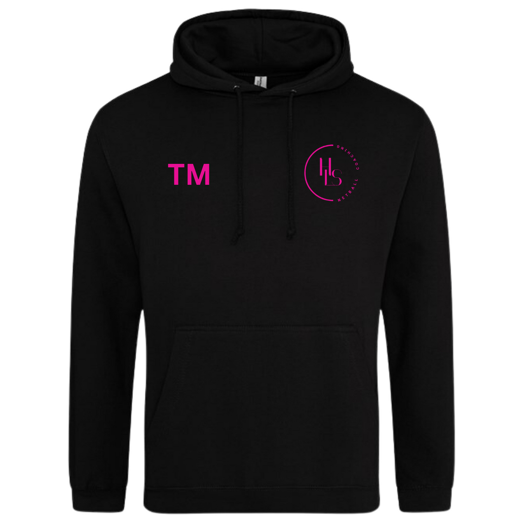 HLS Netball Coaching Hoodie - Deep Black