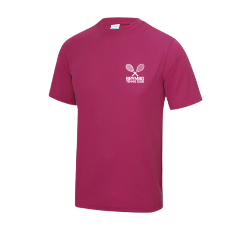 Brymbo Tennis Club - Hot Pink Training T-Shirt