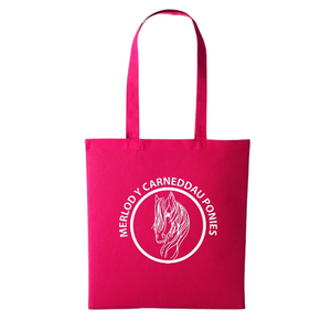 Merlod Y Carneddau Ponies - Hot Pink Tote Bag