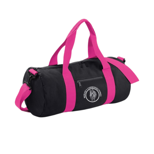 Merlod Y Carneddau Ponies - Black/Hot Pink Barrel Bag