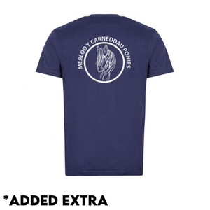 Merlod Y Carneddau Ponies -  *Unisex* *Deluxe* Navy Round Neck T-Shirt