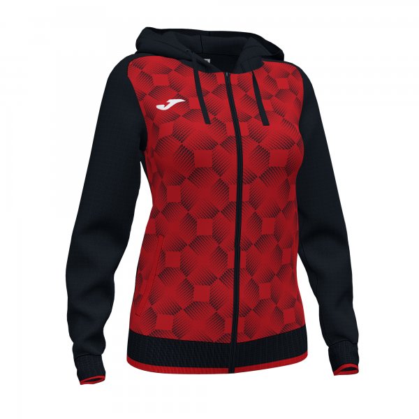 JOMA SUPERNOVA III ZIP-UP HOODIE BLACK RED